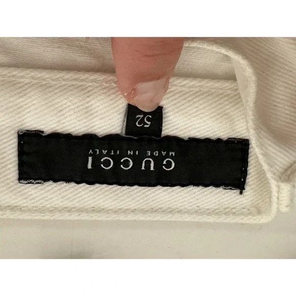 Gucci, Mens Straight Leg Jeans, White, Size 52 - Picture 8 of 10